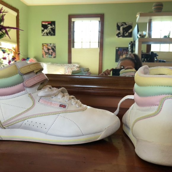 pastel reebok high tops